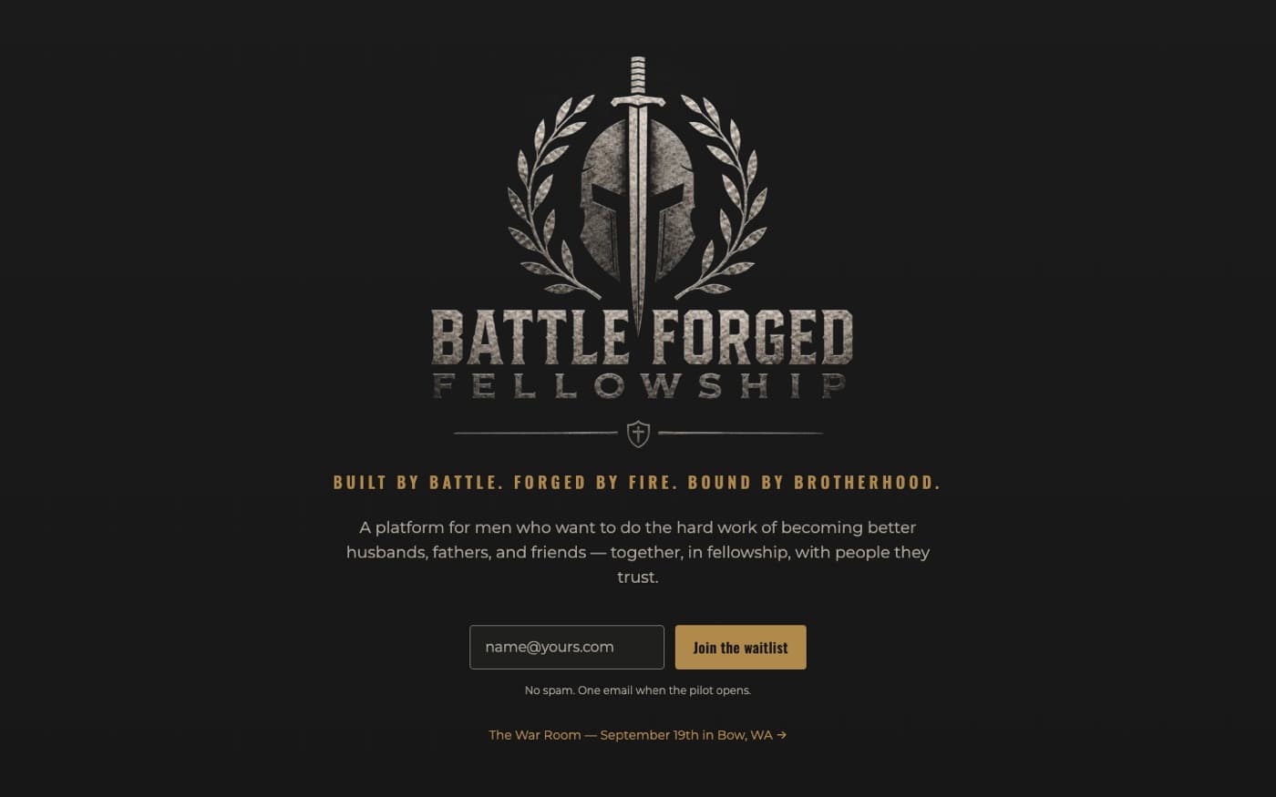 battleforgedfellowship.org homepage