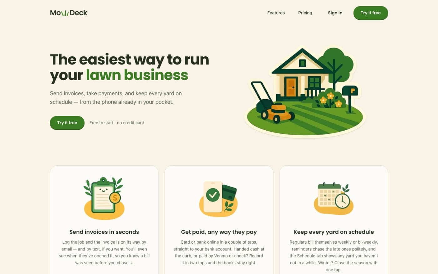 mowdeck.com homepage